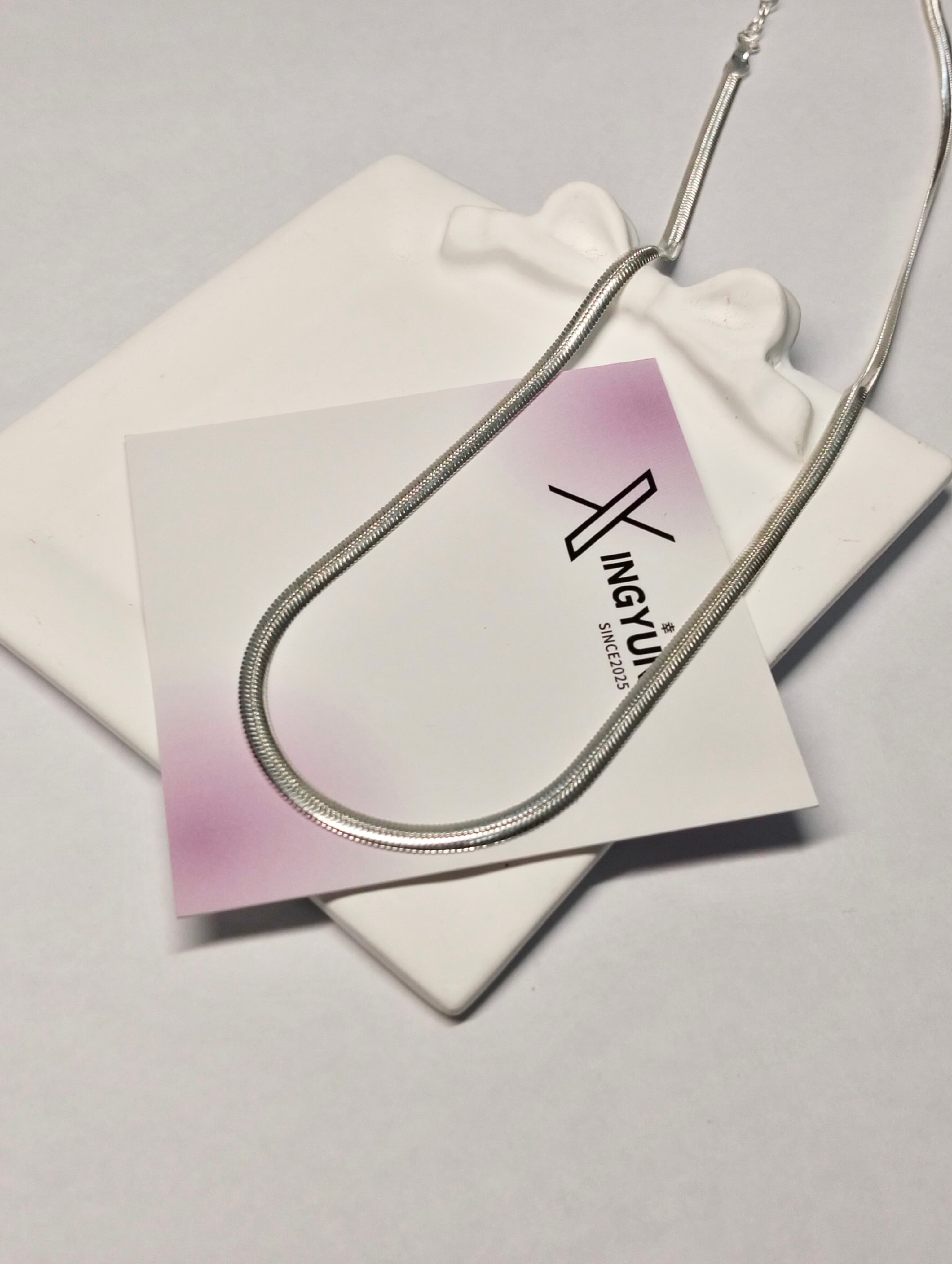 🐍 Minimalist Snake Chain Necklace 简约蛇骨链项链 🐍